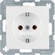 Photo of Socket with ground contact, polar white-matt, 16A/250V S.1 Berker 47431909 &ndash; buy online with delivery across Ukraine at Net-server
