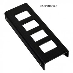 Plank for 4 SC-Simplex, FOBSM box adapter, black UA-FPM4SCS-B