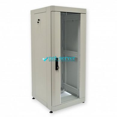 Floor-standing server cabinet 19", 28U, 610x675mm (W*D), knockdown, gray, UA-MGSE2866MG