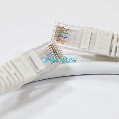 Фото Патч-корд 0.5м, U/UTP, cat.6, RJ45, мідь, білий, L&W ELECTRONICAL LW-PC0001-C6-050WH &ndash; купити з доставкою по Україні в інтернет-магазині Net-server