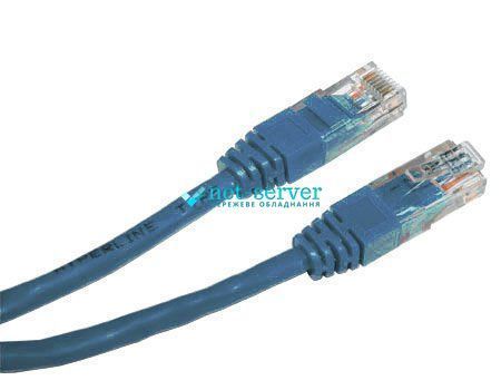 Фото Патч-корд мережевий UTP Cat 5e Cablexpert PP12-2M/B, 2 м, синій, RJ45-RJ45, литий, 50u &ndash; купити з доставкою по Україні в інтернет-магазині Net-server