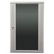 Wall cabinet 19", 15U, W600xH500xH773, collapsible, economy, glass, gray ES-E1550G