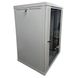 Wall cabinet 19", 15U, W600xH500xH773, collapsible, economy, glass, gray ES-E1550G