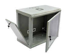 Wall-mounted server cabinet 19", 9U, 507x600x350mm (H*W*D), collapsible, gray, UA-MGSWL935G