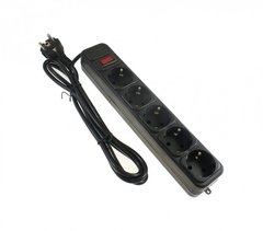 Surge protector Gembird 1.8 m. 5 sockets with switch black SPG5-G-6B