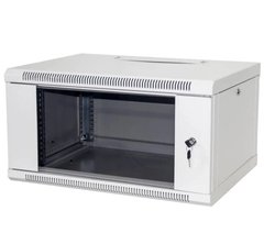 Wall-mounted telecommunication cabinet 4U 600x300 (W*D), dismountable, gray, Hypernet WMNC-30-4U-FLAT