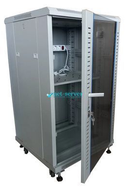 Photo of Floor cabinet 20U, 19&rdquo;, 600x1000 (W*D), collapsible, Hypernet FNC1000-20U-FLAT-AC &ndash; buy online with delivery across Ukraine at Net-server