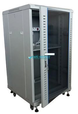 Photo of Floor cabinet 20U, 19&rdquo;, 600x1000 (W*D), collapsible, Hypernet FNC1000-20U-FLAT-AC &ndash; buy online with delivery across Ukraine at Net-server