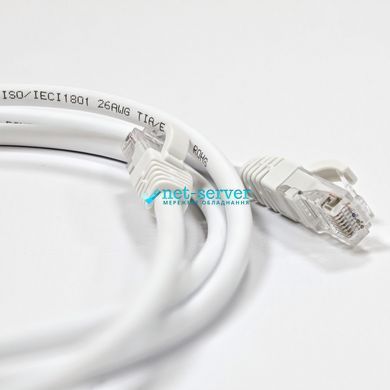 Фото Патч-корд 1м, U/UTP, cat.6, RJ45, медь, белый, L&W ELECTRONICAL LW-PC0001-C6-100WH &ndash; купить с доставкой по Украине в интернет-магазине Net-server