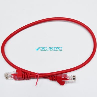 Patch cord 0.5m, UTP, cat.5e, RJ45, copper, red, Electronical PC002-C5E-050RD