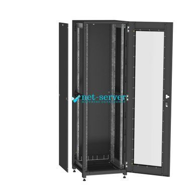 Photo of IP 42U 600x600 Floor-standing Server Cabinet with Perforated Doors, Black &ndash; buy online with delivery across Ukraine at Net-server