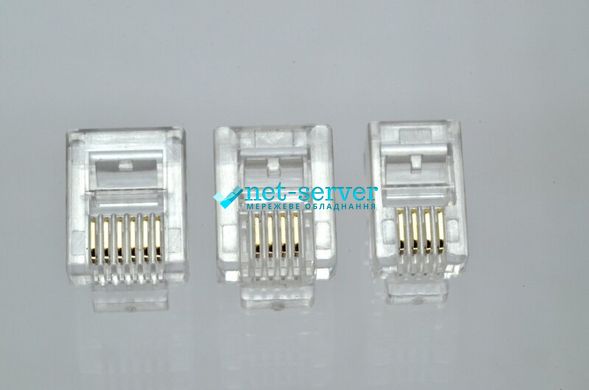 Коннекторы телефонные RJ11, 4p4c, Kingda KDPG8002