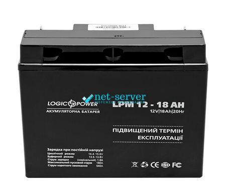 Фото Аккумулятор AGM LPM 12 &ndash; 18 AH &ndash; купить с доставкой по Украине в интернет-магазине Net-server