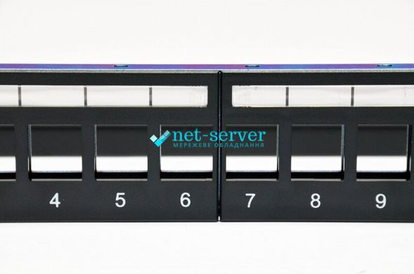 Modular Patch Panel 19", 24 ports, 1U, FTP, Keystone, Panduit NetKey KP24WSBL