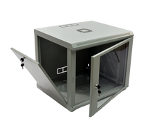 Wall-mounted server cabinet 19", 9U, 507x600x500mm (H*W*D), collapsible, gray, UA-MGSWL95G