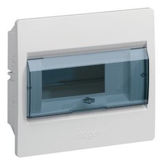 Built-in switchboard 8 modules with transparent door COSMOS Hager VR18PD
