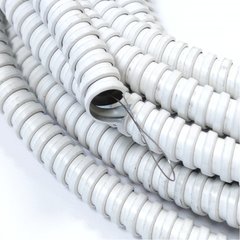 Outdoor metal hose, Ø15.9/12 mm (50 m), galvanized with broach, white EMC