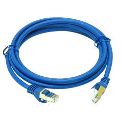 Патч-корд 1м, S/FTP, cat.6A, RJ45, мідь, синій, Electronical PC005-C6A-100BL