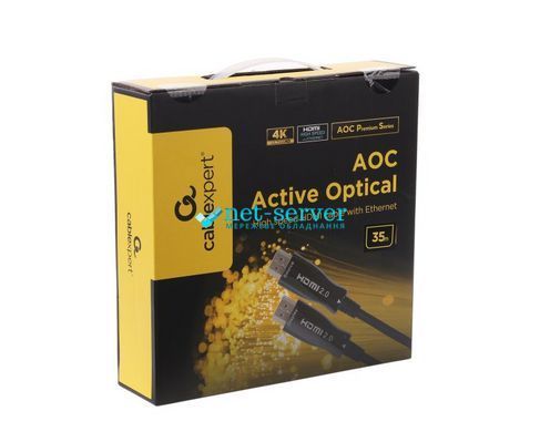 Photo of Optical cable (AOC) HDMI V.2.0, 4K 60Hz, gold-plated connectors, 40 m Cablexpert CCBP-HDMI-AOC-40M &ndash; buy online with delivery across Ukraine at Net-server