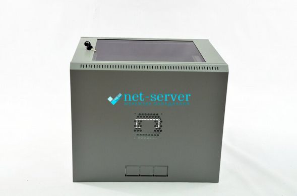Шкаф серверный настенный 19", 9U, 507х600х500мм (В*Ш*Г), разборной, cерый, UA-MGSWL95G