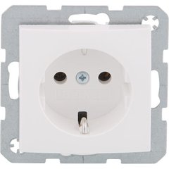Electrical socket with grounding 16A/250V polar white glossy Berker 47438989