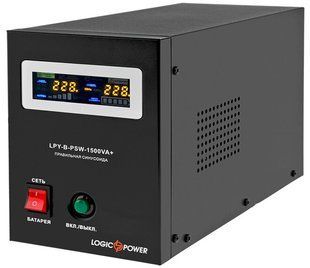 Фото Источники бесперебойного питания (ИБП) Logicpower LPY-B-PSW-1500VA+(1050Вт)10A/15A с правильной синусоидой 24В &ndash; купить с доставкой по Украине в интернет-магазине Net-server