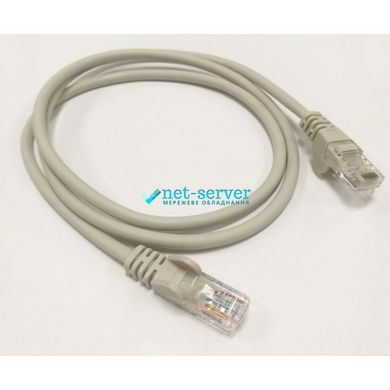 Патч-корд 2м, UTP, cat.5e, RJ45, медь, серый, Electronical PC002-C5E-200