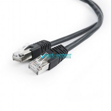 Photo of Cablexpert PP22-2M/BK FTP Cat 5e Network Patch Cord, 2 m, black, RJ45-RJ45, molded, 50u, with latch &ndash; buy online with delivery across Ukraine at Net-server