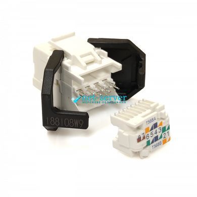 Photo of Keystone RJ-45 Module, UTP, Sat.6, White, Corning FQ100031241 &ndash; buy online with delivery across Ukraine at Net-server