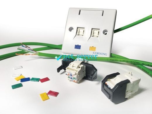 Photo of Keystone RJ-45 Module, UTP, Sat.6, White, Corning FQ100031241 &ndash; buy online with delivery across Ukraine at Net-server