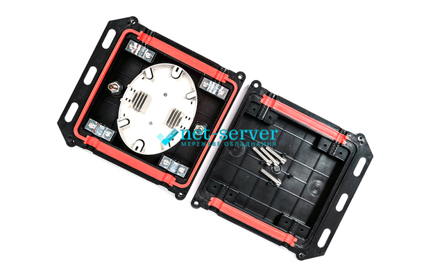 Фото Муфта оптическая 16 волокна, 2 сплайс-кассеты, 12 гильз Crosver FOSC-X108/16-2-32 &ndash; купить с доставкой по Украине в интернет-магазине Net-server