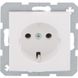 Electrical socket with grounding 16A/250V polar white glossy Berker 47438989