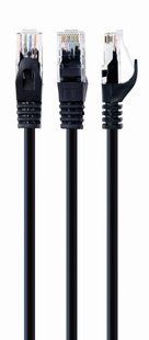 Фото Патч-корд мережевий UTP Cat 6 Cablexpert PP6U-1.5M/BK, 1.5 м, чорний, RJ45-RJ45, литий, 50u &ndash; купити з доставкою по Україні в інтернет-магазині Net-server