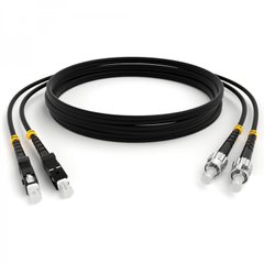 Optical patch cord ST/UPC-SC/UPC, OM2, 1m, Duplex black