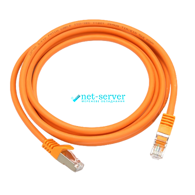 Photo of Patch cord 1m, S/FTP, cat.6A, RJ45, copper, orange, Electronical PC005-C6A-100OR &ndash; buy online with delivery across Ukraine at Net-server