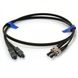 Optical patch cord ST/UPC-SC/UPC, OM3, 0.5m, black Duplex UPC-0.5SCFC(MM)D(ON)BK