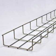 Wire mesh tray 150x50x2500, wire Ø4 mm, white zinc CMS-WBB4-15050Z
