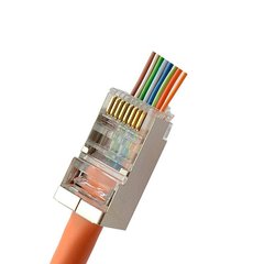 Конектори мережеві прохідного типу RJ45, 8p8c, FTP, cat.5e