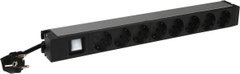 Power distribution block 19'' 8 sockets, power cord 3m, switch with indicator Legrand 646823