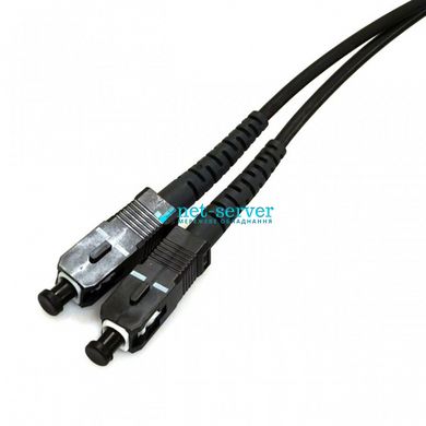Optical patch cord SC/UPC-SC/UPC, OM3, 1m, black Simplex UPC-1SCSC(MM)D(ON)BK