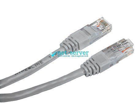 Фото Патч-корд сетевой UTP Cat 5e Cablexpert PP12-3M, 3м, серый, RJ45-RJ45, литой, 50u &ndash; купить с доставкой по Украине в интернет-магазине Net-server