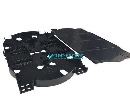 Photo of Splice cassette for 24 connections, with lid, black 3122B &ndash; buy online with delivery across Ukraine at Net-server