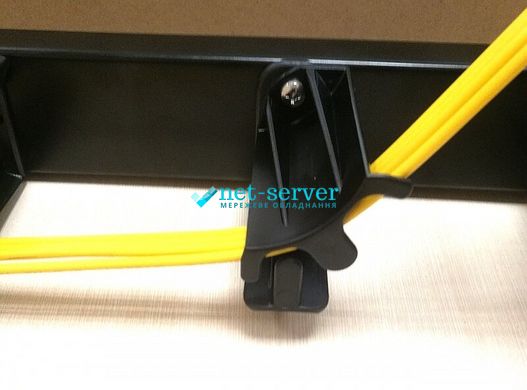 LANS organizer for fiber optic patch cords, 1U, 19", black, Corning LANS-PATCH-RTR-B
