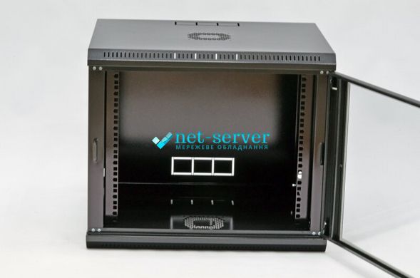 Шкаф серверный настенный 19", 12U, 640х600х350мм (В*Ш*Г), разборной, черный, UA-MGSWL1235B