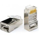 Фото Коннектори мережеві RJ45, 8p8c, FTP, cat.5e, 1шт Kingda KDPG8015 &ndash; купити з доставкою по Україні в інтернет-магазині Net-server