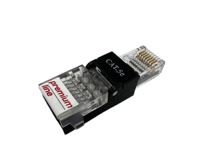 Photo of Toolless RJ45 module (tool-free installation), cat.5E, unshielded, color black Premium Line 155100002 &ndash; buy online with delivery across Ukraine at Net-server