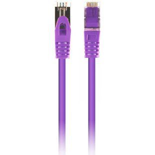 Фото Патч-корд мідний S/FTP Cat.6A 0.5 м, литий 50u штекер з фіксатором, LSZH, фіолетовий &mdash; Cablexpert PP6A-LSZHCU-V-0.5M &ndash; купити з доставкою по Україні в інтернет-магазині Net-server