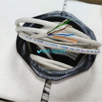 Photo of Twisted pair U/UTP, cat.5e, AWG 24, PVC, white, CMS-UU5E-IEWH &ndash; buy online with delivery across Ukraine at Net-server
