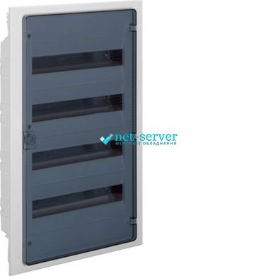 Built-in internal switchboard 72 modules with transparent door COSMOS Hager VF418TD