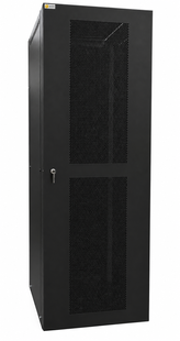 Фото Шкаф серверный напольный IP 33U 600x800, перфорированные двери, черный, С-33U-06-08П-BK &ndash; купить с доставкой по Украине в интернет-магазине Net-server